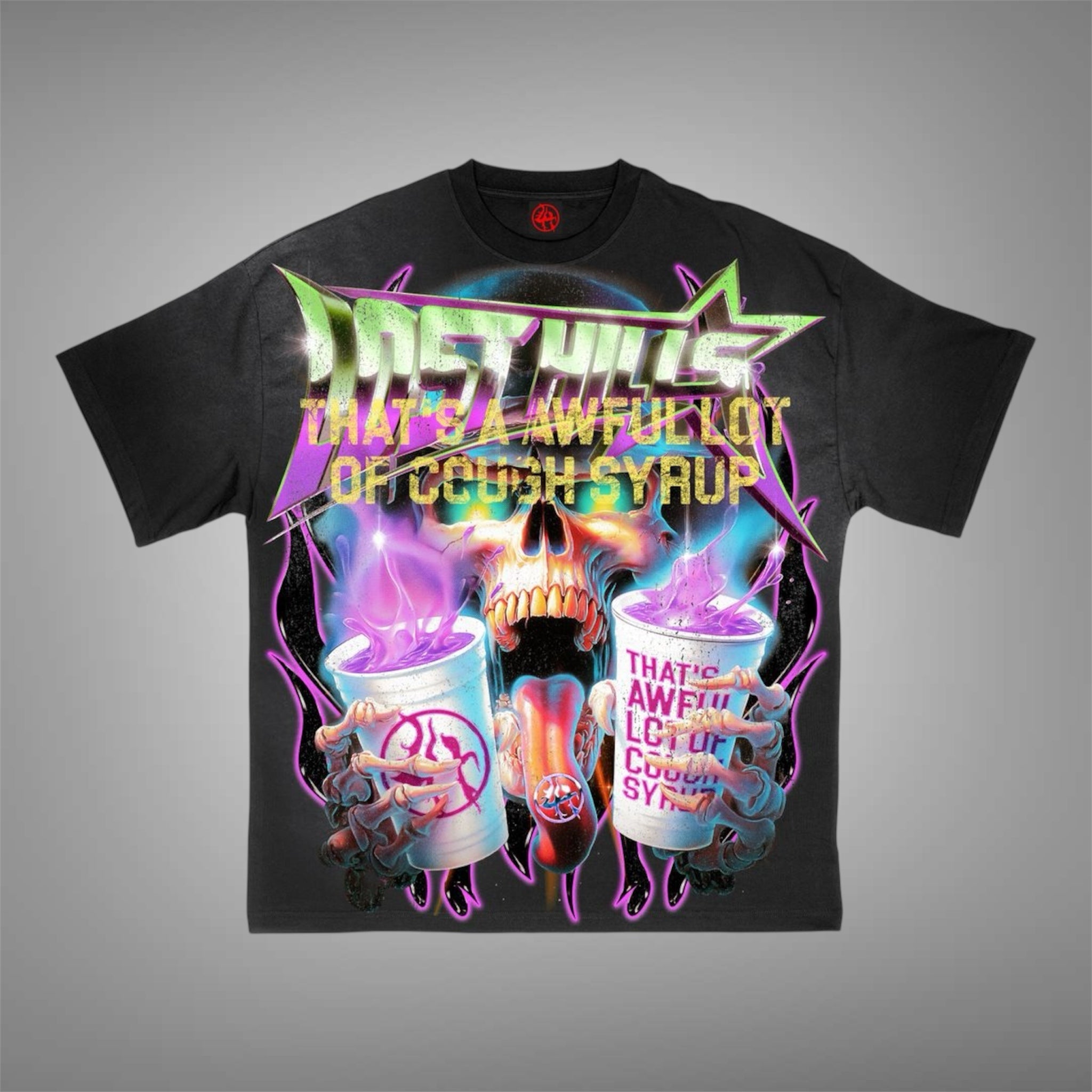 Losthill x cough syrup Black Gold Tee – Relapse Clothing Stores