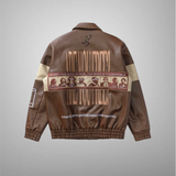 Sugarhill Liberation Leather Jacket Brown Tan