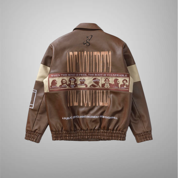 Sugarhill Liberation Leather Jacket Brown Tan