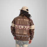 Sugarhill Liberation Leather Jacket Brown Tan