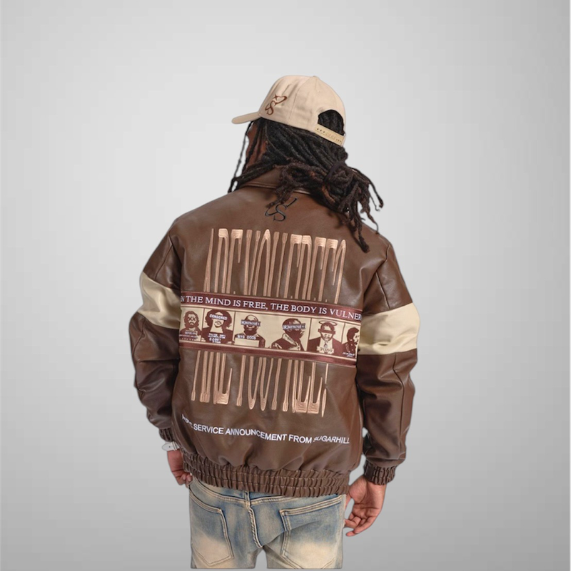 Sugarhill Liberation Leather Jacket Brown Tan