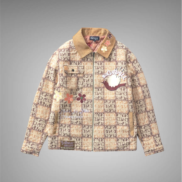 Sugarhill Blocka Patchwork Jacket Brown