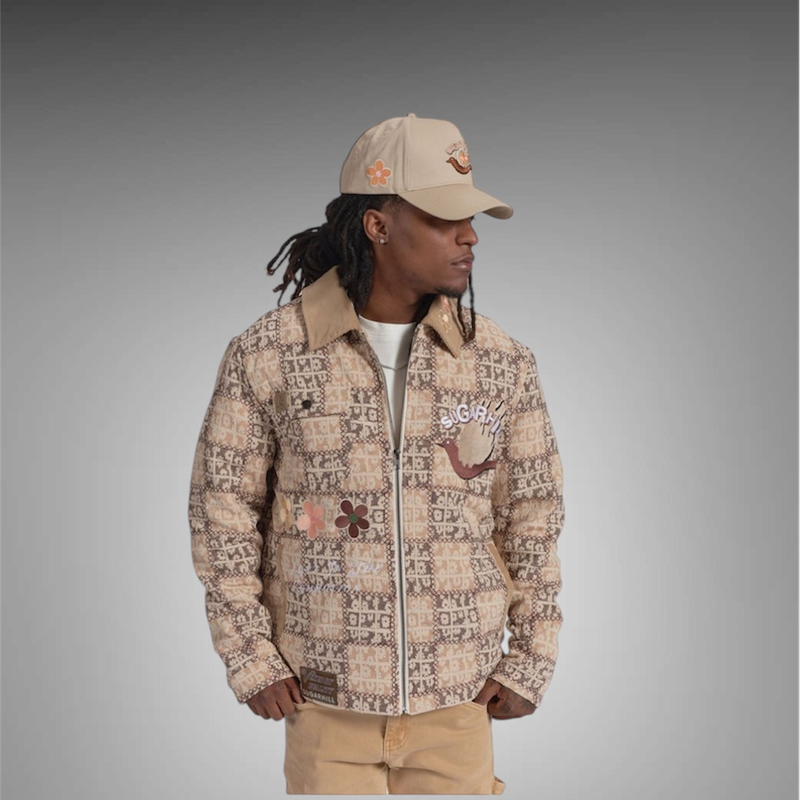 Sugarhill Blocka Patchwork Jacket Brown