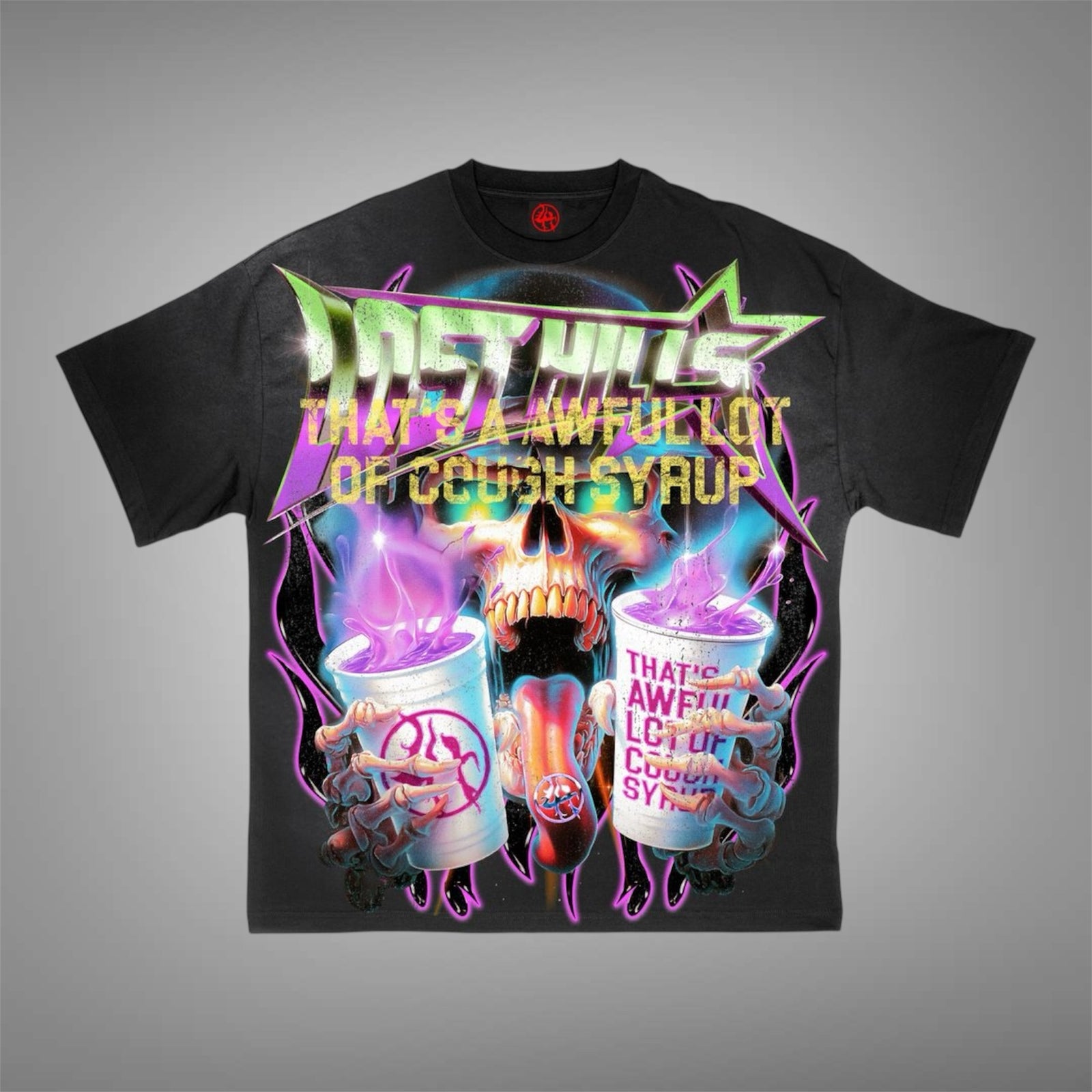 Losthill x cough syrup Black Gold Tee – Relapse Clothing Stores