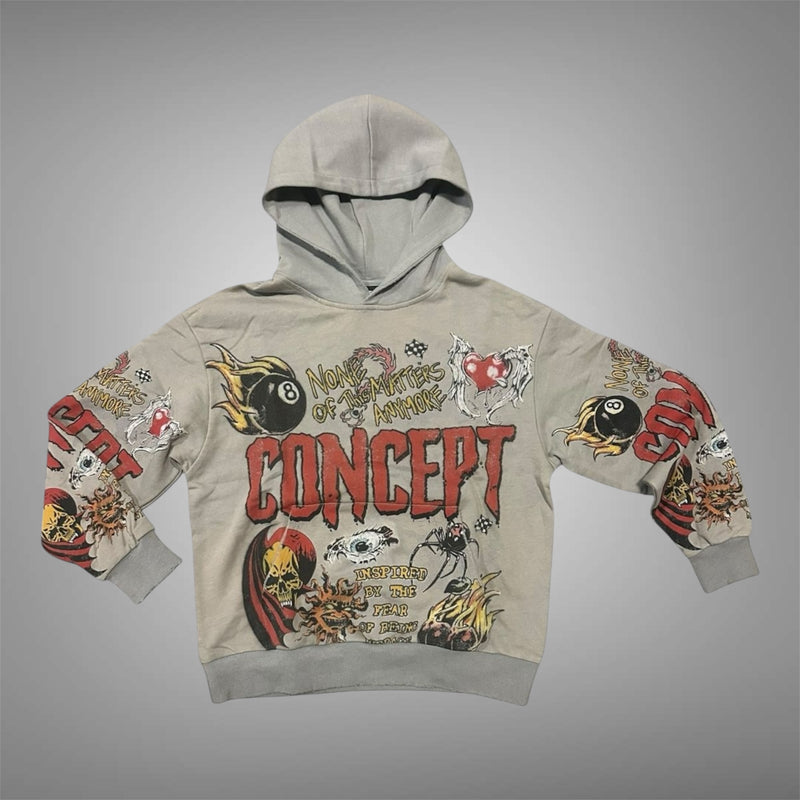 Concept Graffiti Hoodie Grey