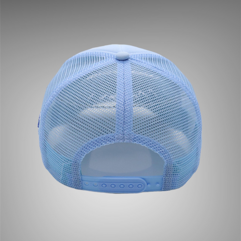Homme Femme Fake Love Trucker Hat Blue