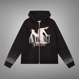 Almost Someday High Class Zip up Hoodie Black