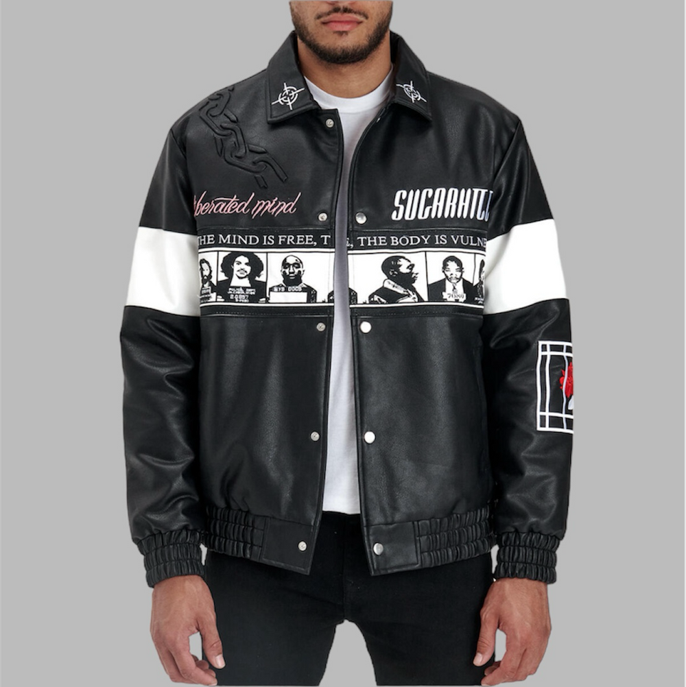 Sugarhill Liberation Leather Jacket Black White – Relapse Clothing Sugarhill Liberation Leather Jacket Black White – Relapse Clothing