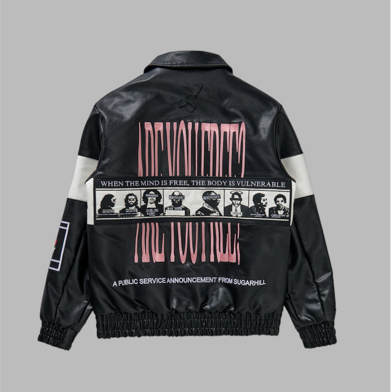 Sugarhill Liberation Leather Jacket Black White – Relapse Clothing Sugarhill Liberation Leather Jacket Black White – Relapse Clothing