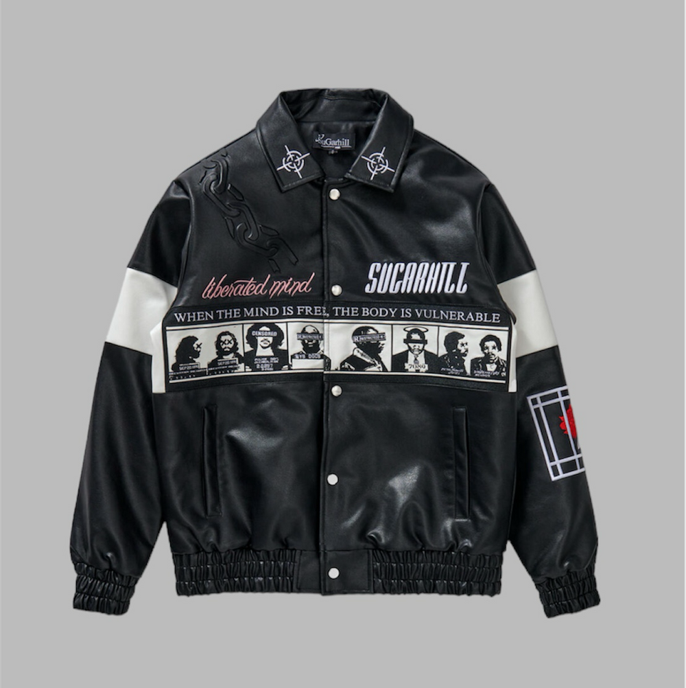 Sugarhill Liberation Leather Jacket Black White – Relapse Clothing Sugarhill Liberation Leather Jacket Black White – Relapse Clothing