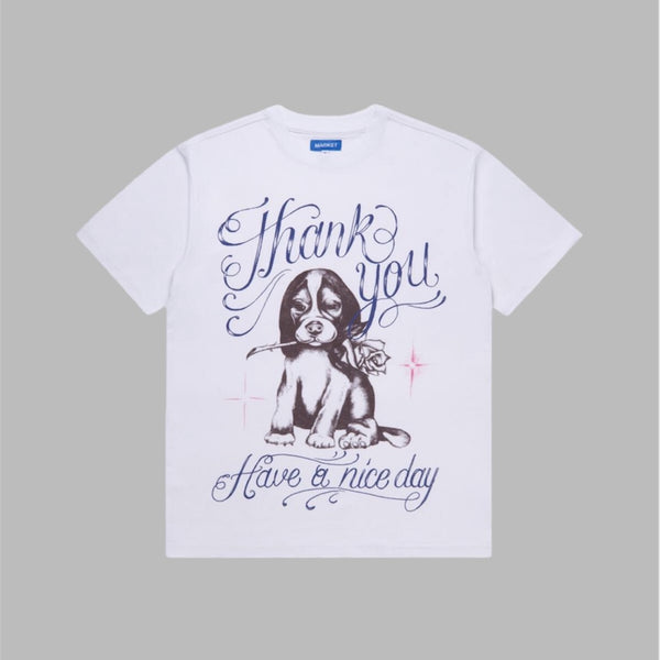 Market the best for you t-shirt q6 6oz with graphic screenprint White
