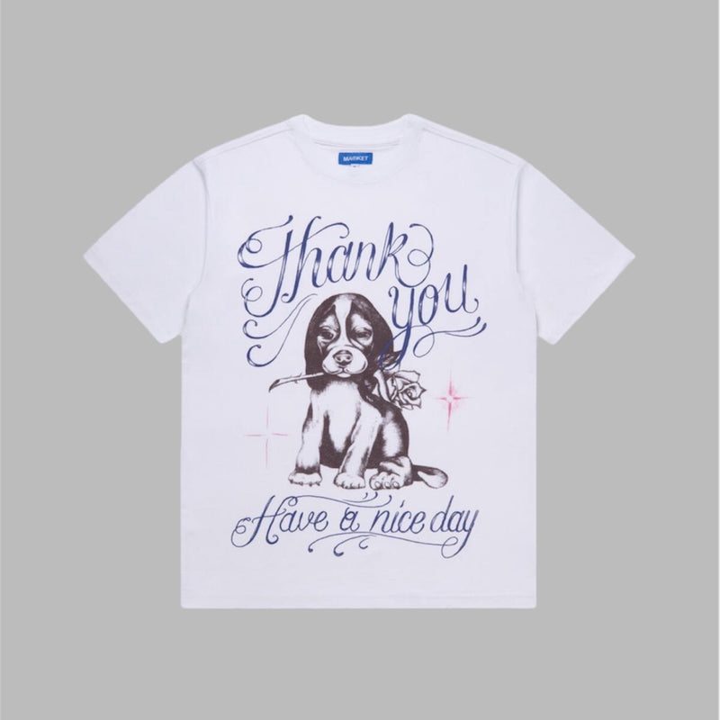 Market the best for you t-shirt q6 6oz with graphic screenprint White