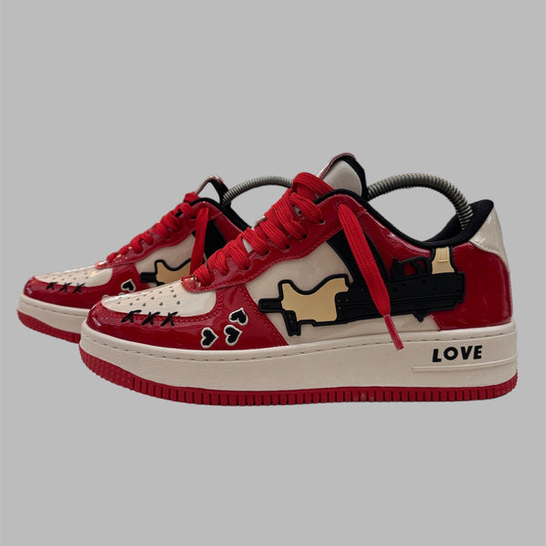 Love Kills Shoe Red Cream