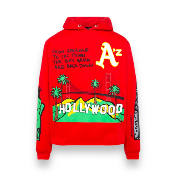 Homme Femme Cali to NYC Hoodie red