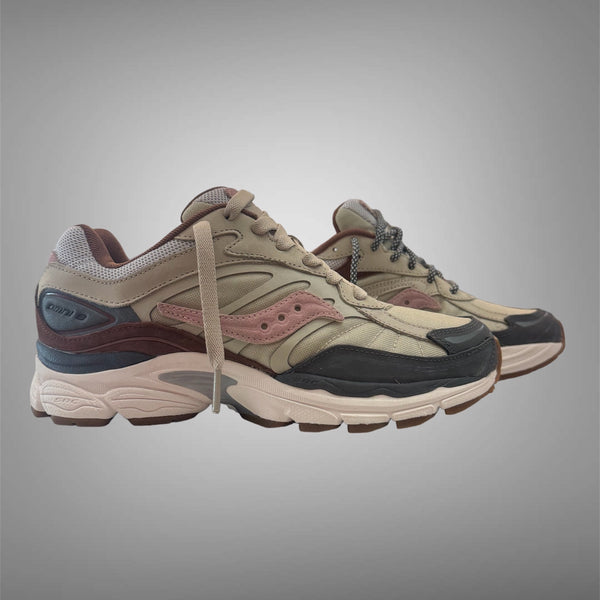 Saucony Mens Progrid OMNI 9 Tan Grey Pink