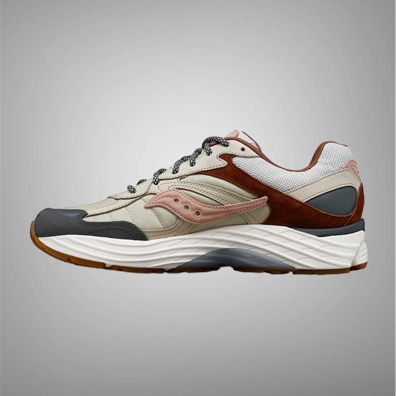 Saucony Mens Progrid OMNI 9 Tan Grey Pink