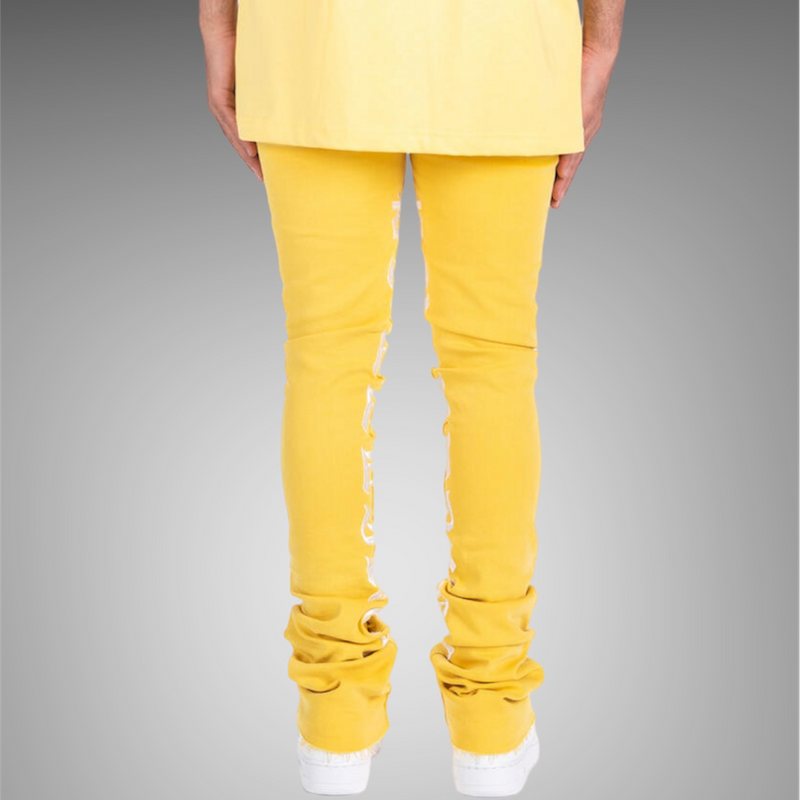 Pheelings Against All Odds Flare Stack Denim PH-SS23-55 Yellow White