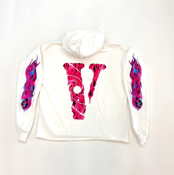 Vlone Vice City Hoodie White Pink
