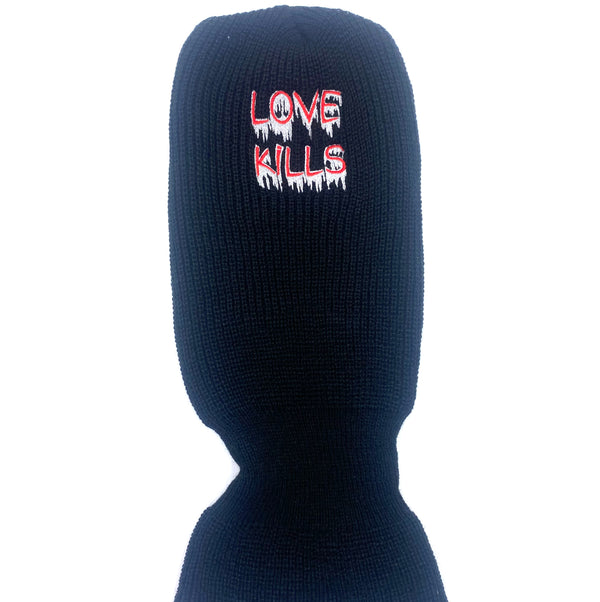 Love Kills Ski Mask Black