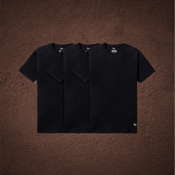 Paper Planes Essential 3 Pack Tee Black