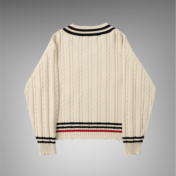 Lizoy Mens Knitted Jumper Cream