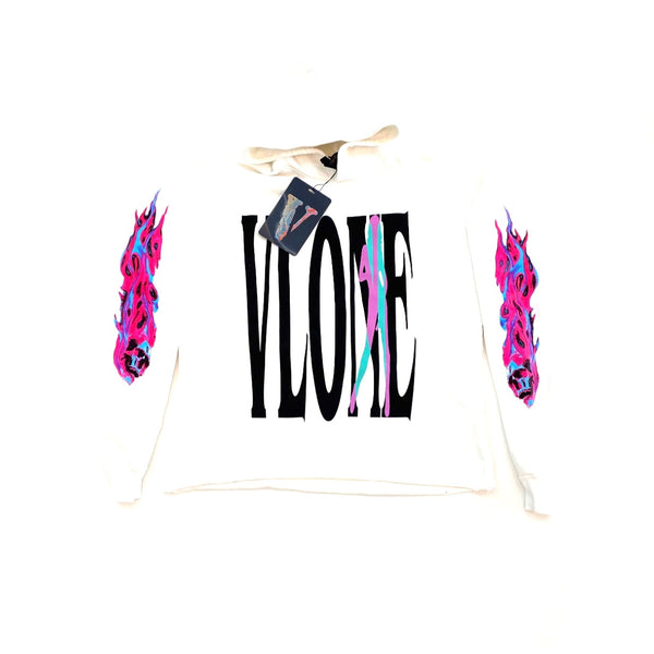 Vlone Vice City Hoodie White Pink